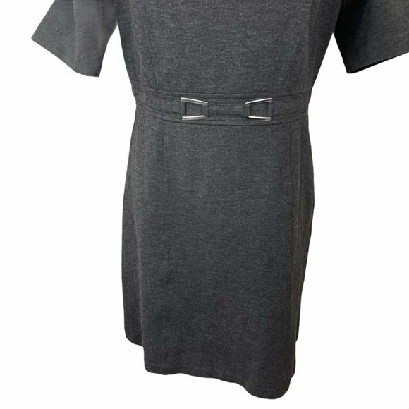 WHITE HOUSE BLACK MARKET GRAY SIZE 10 PONTE KNIT W - Picture 4 of 12